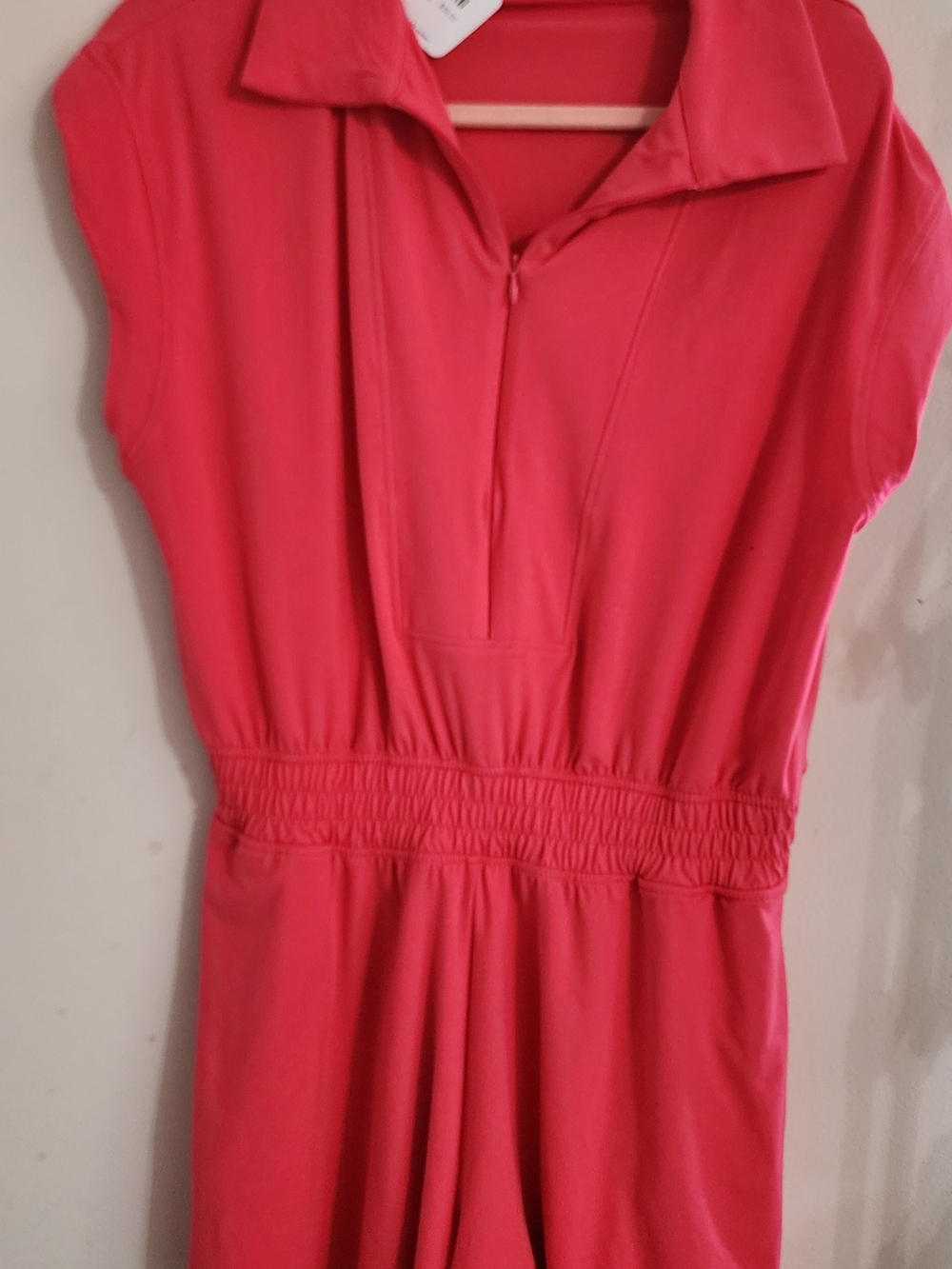 NWT "Made Up My Mind" Romper - Vibrant Flamingo Pink - Size Large